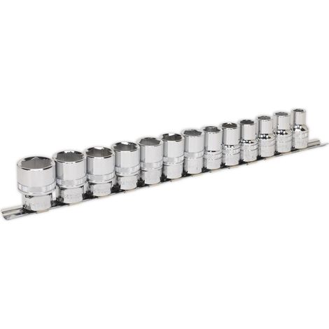 Sealey Premier Lock-On™ Socket Set 1/2"Sq Drive 13pc