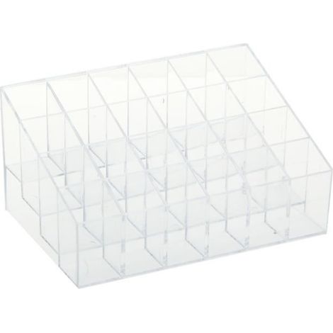 Organisateur Boîte Rangement 24 Cases pour Rouge à Lèvre Brosse Mascara (1/4)