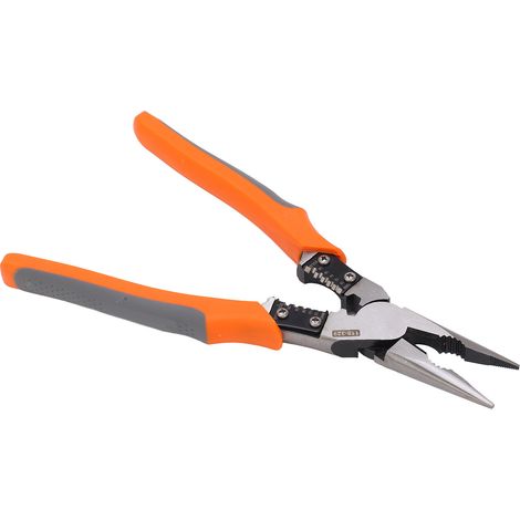 Pince à dénuder les câbles orange à becs fins, coupe rapide et précise, sans effort (1/5)