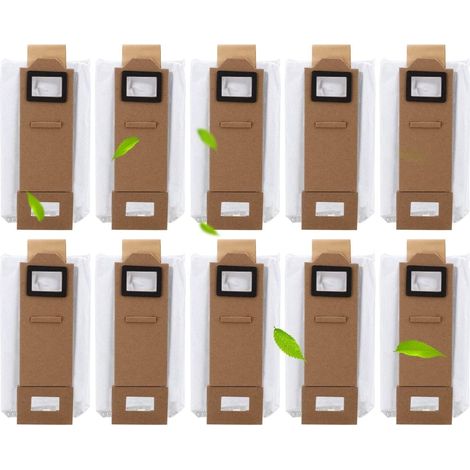 10 Stück Staubbeutel Zubehör für Roborock S7/ S7+ Plus/ S7 Maxv/ S7 Maxv Plus/ T7/ T7S Plus Absaugstation Beutel Staubsaugerbeutel Ersatzbeutel Ersatzteil Filtertüten Müllbeutel Bag Sack (1/4)