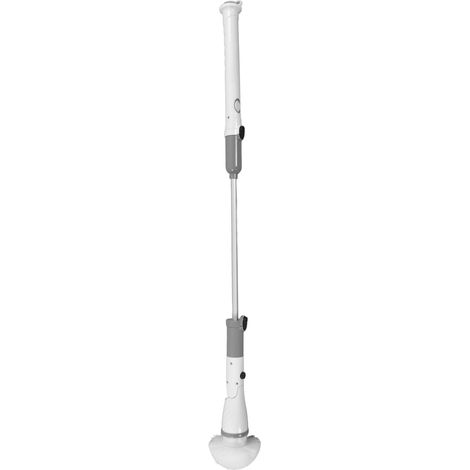Brosse de nettoyage électrique rotative sans fil à long manche pour salle de bain et sols, 100-240 V, grise, prise britannique (1/5)