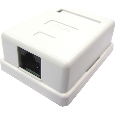 BeMatik - Caja de superficie de 1 RJ45 Cat.5e UTP