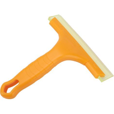 Grattoir portable multifonction pour film de vitres jaune, pour voitures et salles de douche. (1/5)