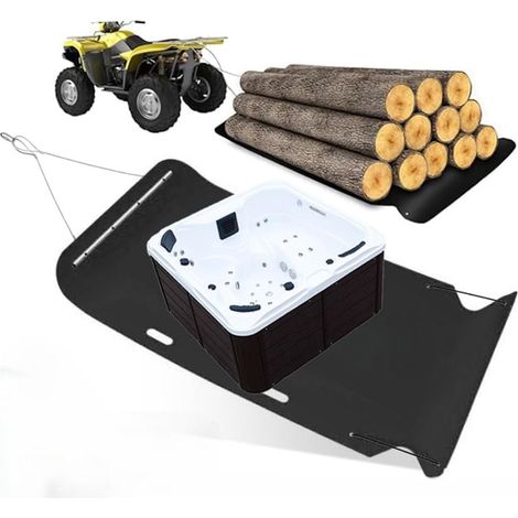 Traîneau de Transport HDPE 2500 lbs, Glissière pour Bûches Jardin ATV UTV (1/5)