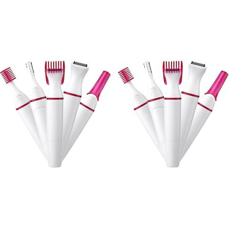 Rasoirs électriques 5 en 1 pour femmes, tondeuse pour l'épilation des sourcils, du visage, des aisselles et du maillot. (1/5)