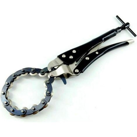 Coupe-tuyau d'échappement, Coupe-tuyau d'échappement et Tuyau d'échappement Chaîne de Verrouillage de Tube Universel Outil (Noir) (1/5)
