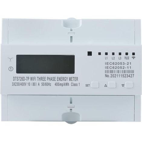 Moniteur d'énergie domestique intelligent Tuya monophasé 50/60Hz 65A Din Rail WIFI compteur d'énergie intelligent minuterie moniteur KWh mètre wattmètre Moniteur d'électricité en temps réel ( Color : (1/5)