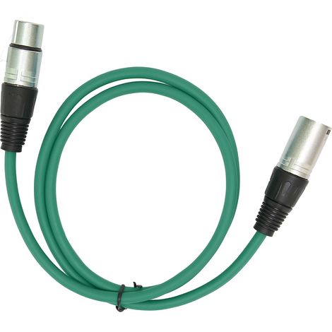 Câble Adaptateur Microphone 3 Pôles Mâle-Femelle Vert - Connexion Audio Durable (1/5)