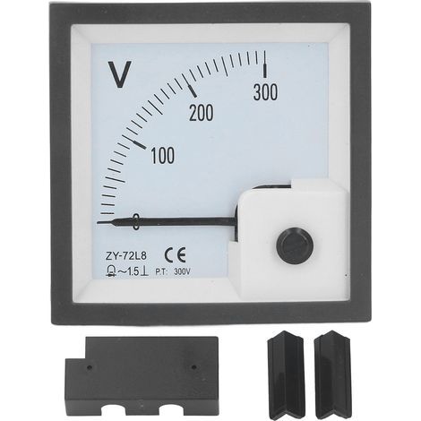 Analog voltmeter 0-300V, pointer, voltmeter panel, needle voltage gauge for equipment (1/5)