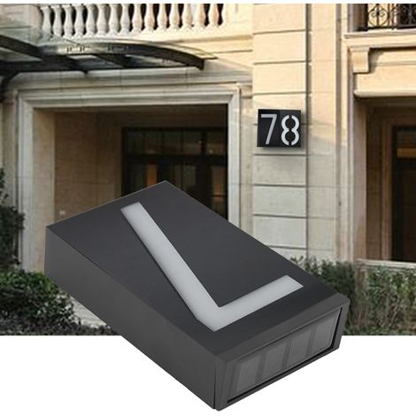 Éclairage LED solaire pour usage extérieur sur maisons, hôtels, magasins, portes et panneaux d'adresse (numéro 7) (1/5)