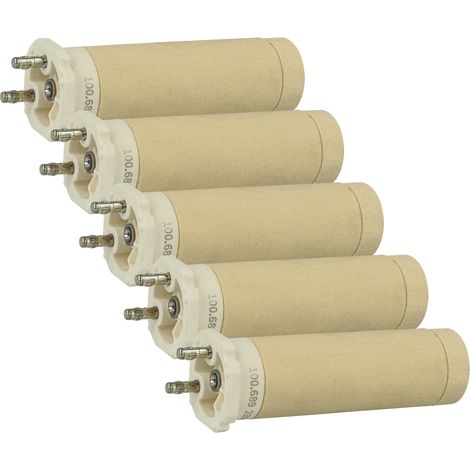 vhbw 5x elemento riscaldante sostituisce Leister 100.689 per pistola di saldatura a aria calda - Nucleo in ceramica, 3,1 x 10,2 cm