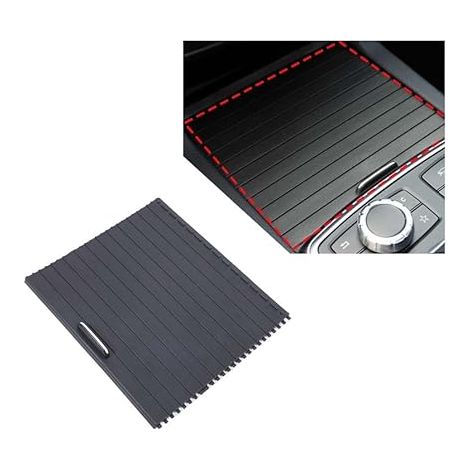 Couvercle de porte-gobelet de voiture pour volet roulant - Convient pour ML GLE GLS W166 2012-2019, console centrale, gobelet à eau, coulissant - Noir - Pièces de rechange (1/5)