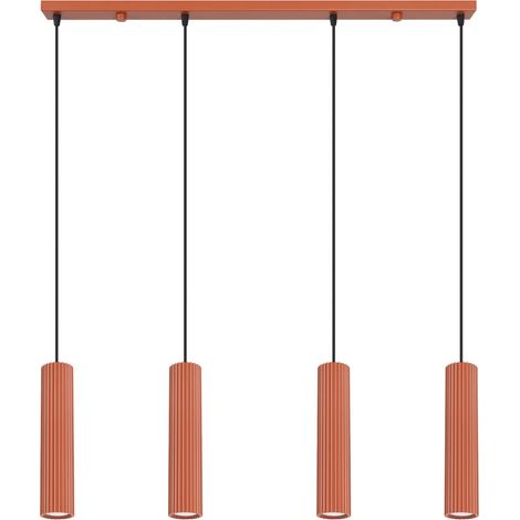 Sollux Karbon Suspension à barre lumineuse rouge ocre 4x GU10 (1/5)