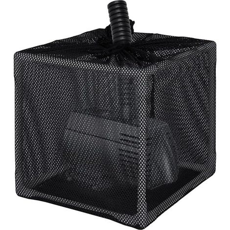 Caja de filtro para estanque, sistema de filtración sin obstrucciones con soporte y bolsa para bombas de estanque, 10" (1/5)