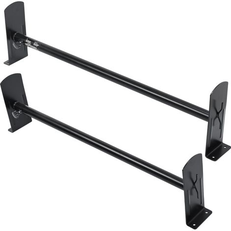 VEVOR Portaequipajes de Techo para Furgoneta Ajustable 91-133 cm Portaequipajes de Acero de Aleación 2 Barras con Topes de Escalera Capacidad de 227 kg para Furgonetas de Tamaño Completo para Viajes