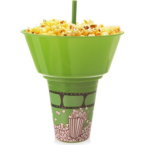 Grüner Popcornbecher und -schüssel 500 ml (1/5)