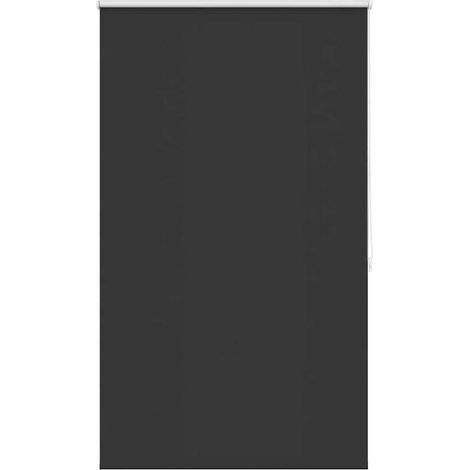 Store enrouleur occultant, dimensions 84,4 x 175 cm, largeur du tissu 80 cm, noir. (1/5)