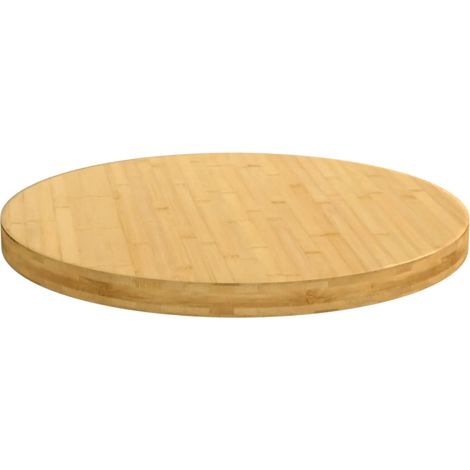 Dessus de table,Plateau de table,Dessus de bureau Ø60x4 cm bambou CFW89770 (1/4)