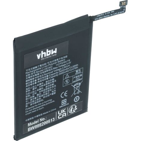 vhbw Akku Ersatz für Nokia HE363 für Handy Smartphone Telefon (3300 mAh, 3,85 V, Li-Polymer) (1/5)