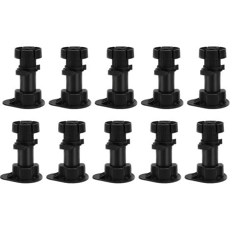 Pieds de meuble réglables en plastique, compatibles avec les supports de canapé, 2 jeux totalisant 10 pièces. (1/5)
