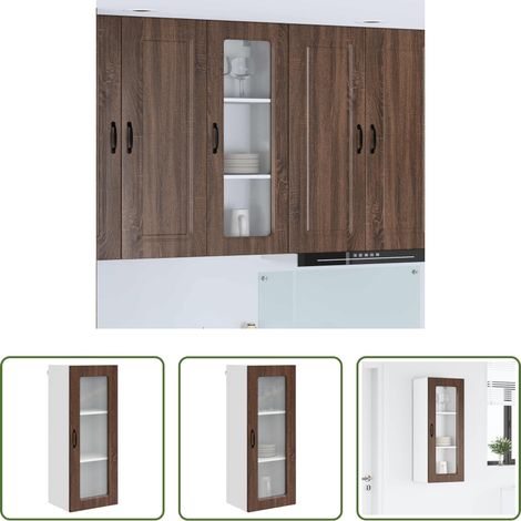 Holzschrank - Küchenschrank Kalmar Braun Eichen-Optik 40 x 31 x 100 cm (1/5)