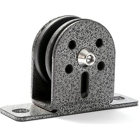 Ahlsen Einzelne Riemenscheibe, geräuschlose Riemenscheibe, drehbare Hebeseilrolle aus Edelstahl, geräuschlose Riemenscheibe, robuste drehbare Seilrolle, (2 Stück) (1/5)