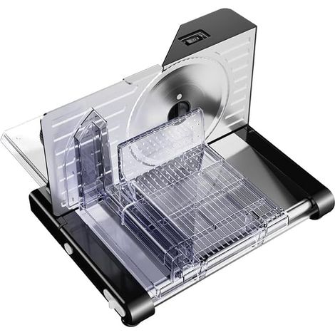 Folding Electric Slicer, Bread Slicer with Adjustable Cutting Thickness (0-18mm), 160W Meat Slicer for Bread and Food, Silent (70dB) (1/5)