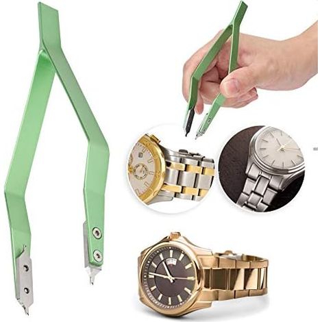 Watch Spring Bar Pliers Tool, Metal Watch Repair Accessory Tweezers, V-Shaped Spring Bar Tweezers (1/5)