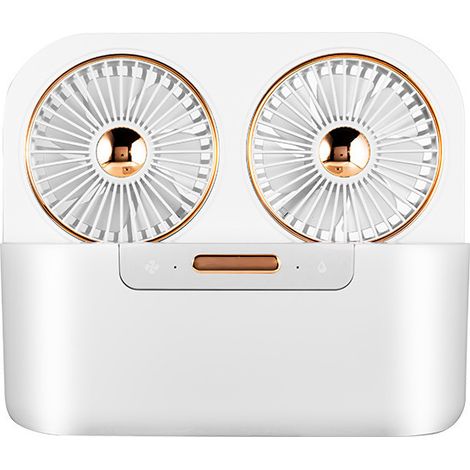 Ventilador portátil USB de doble cabezal súper silencioso para humidificador de coche (1/5)