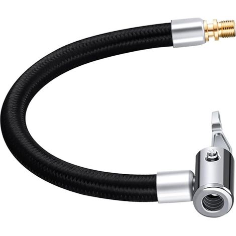 1 Tuyau gonfleur 20CM, raccord rapide, caoutchouc tressé, pour vélo moto voiture (1/5)