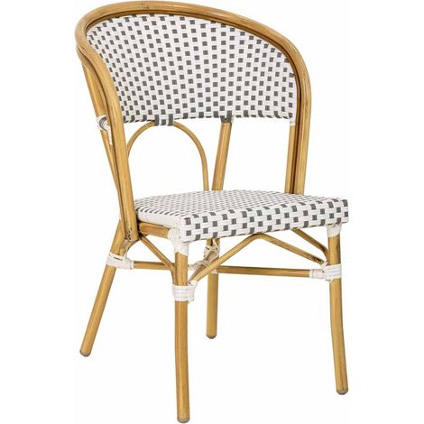 Silla de ratán blanco 50x61x86h cm
