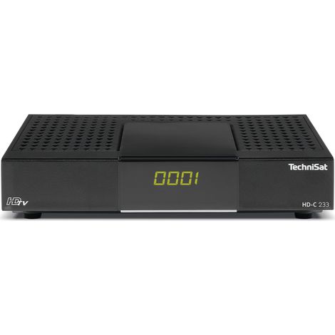 TechniSat Receptor HD-C 233 HD para TV digital por cable HDTV, DVB-C, HDMI, SCART, USB 2.0, entrada RF, EPG, control remoto, negro (1/5)