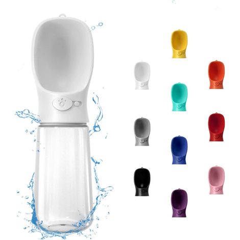 Bouteille d'eau pour chien 550ml étanche avec bol d'abreuvement pour randonnée voyage et sorties en extérieur (1/5)