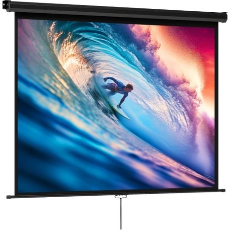 Schermo per proiettore 171 x 128 cm (84 pollici) 4:3 Schermo di proiezione HD 4K, plastica, metallo, home cinema, in loco (1/5)