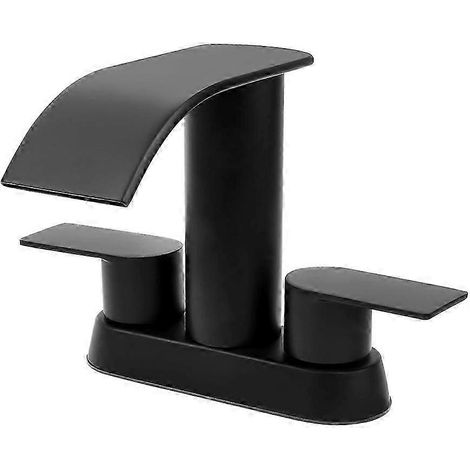 Robinet de salle de bain style cascade, robinet de lavabo, acier inoxydable, sans plomb, robinet à double poignée, compatible avec les lavabos à 2 ou 3 trous. RK (1/5)