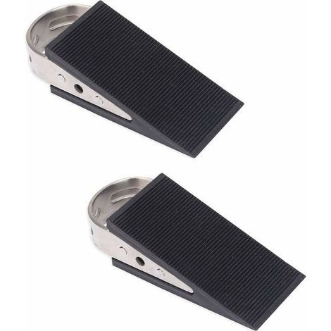 Doorstop and door wedge, Door Wedge, 2pcs Door Stop Wedges, Bottom Rubber Door Wedge, Non-Slip Door Jammer, Heavy Duty Door Wedge Stop for Home and Office (1/5)