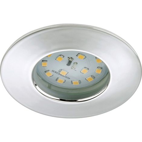 Encastrable LED 230v, plafonnier, Spots, Lampe de Salle de Bain, Ronde, Plastique, 5 W, Chrome, Argenté (1/2)
