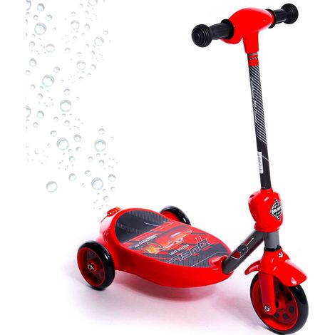 Monopattino Elettrico a Batteria 3 Ruote per Bambini Sparabolle con Licenza Disney Cars (1/5)