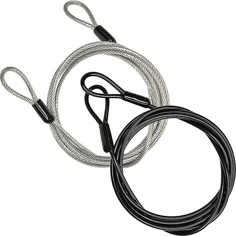 Câble antivol de voyage de 100 cm (3,3 pi), câble de sécurité tressé en acier gainé pour bagages, câble de sécurité en acier. (1/4)