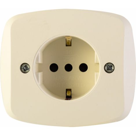 PRESA SCHUKO INCASSO BASIC 10/16A AVORIO MAURER