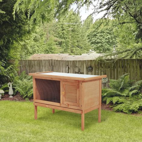 90x45x65cm - Cabane extérieure Cabane à lapin Grande clape à lapin avec pattes surélevées et plateau amovible facile à nettoyer Bonne