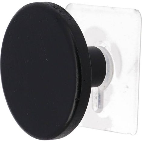 Kleiderhaken aus bambus d6,5cm, bemalt auf sticker - schwarz - Tendance