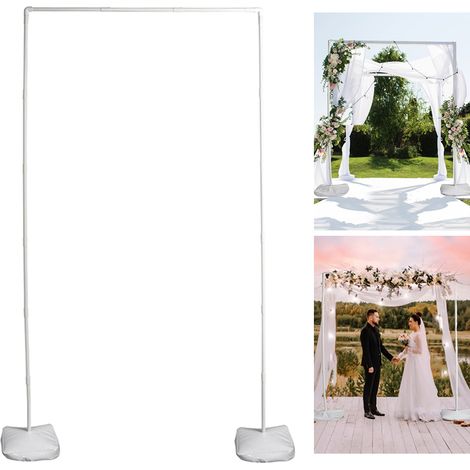 Hintergrundständer für Hochzeitsbögen mit Sockel, quadratischer PVC-Ballonbogenrahmen für Hochzeits-, Geburtstags- und Zeremoniendekoration (1/3)