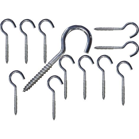 Lot de 115 crochets à visser M6 pour suspendre des lumières. Grande taille : 6 mm x 80 mm