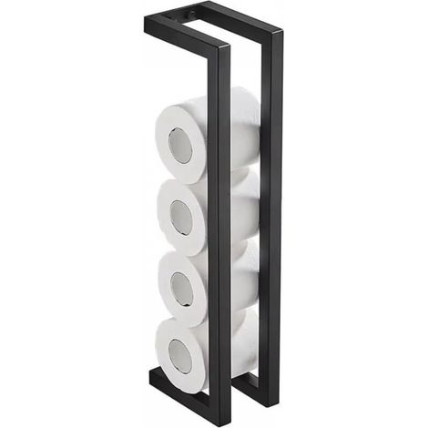 Porte-papier toilette - Porte-papier toilette robuste et durable avec une forte capacité de charge, porte-papier toilette en acier au carbone facil (1/5)