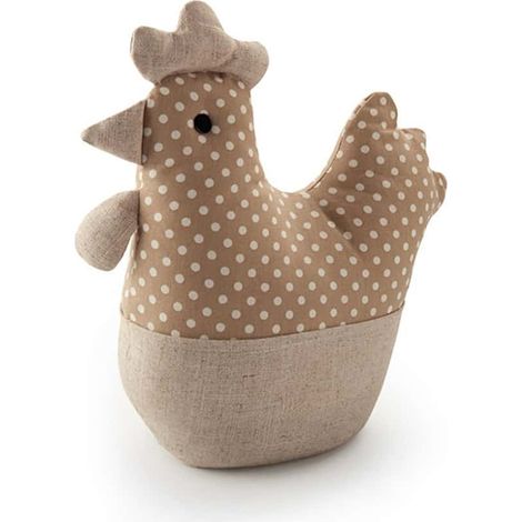 Butée de porte textile 1kg poule beige INOFIX (1/2)