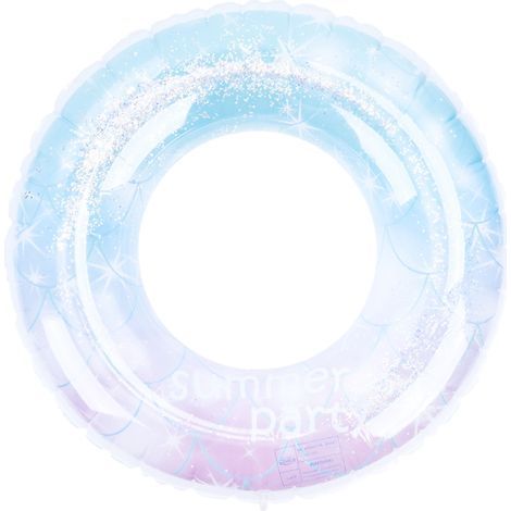 Bouée de piscine gonflable colorée flashy, anneau de natation lumineux pour piscine d'été (1/5)