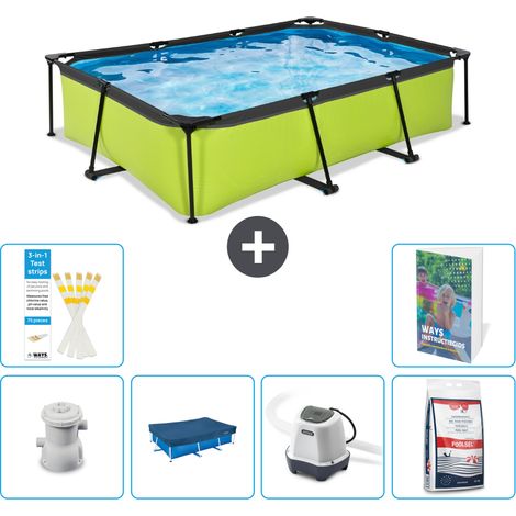 Exit Pool Rechteckig - 300x200x65 cm - 7-teilig S301