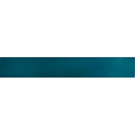 Carrelage mur effet zellige bleu turquoise 6,5x40 cm MANACOR GLACIER (vendu par boite de 1m2) (1/3)