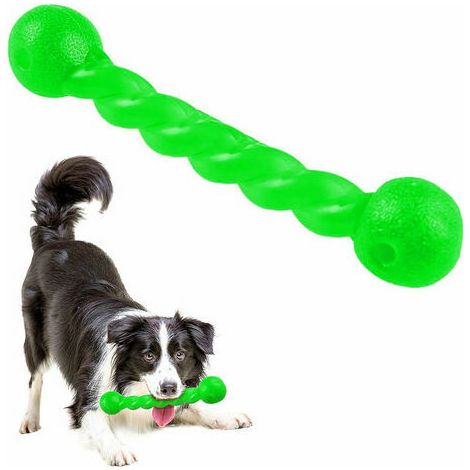 Pet Dogs Training Chew Pet Toys Jouets molaires en caoutchouc pour chiens résistants aux morsures, Happy Hour pour animaux de compagnie, (vert) (1/5)